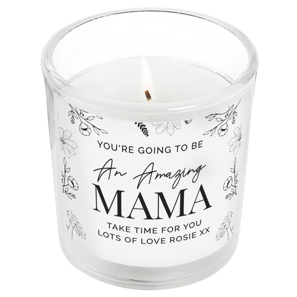 Personalised Mother's Day Floral Jar Candle £8.99